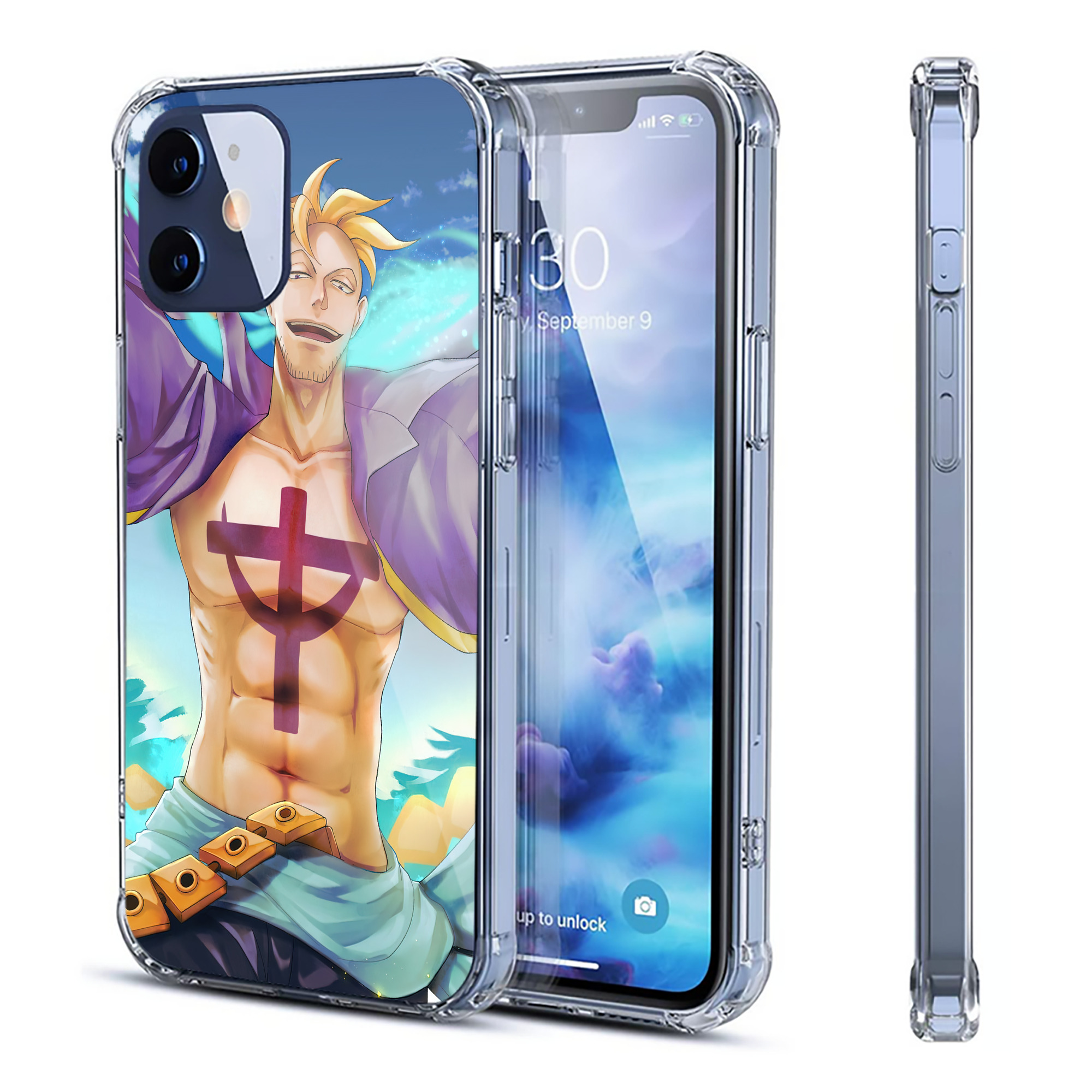 （画像用） ワンピース ONE PIECE 【iPhone 12シリーズ対応】透明スマホケース（クリアソフトケース）